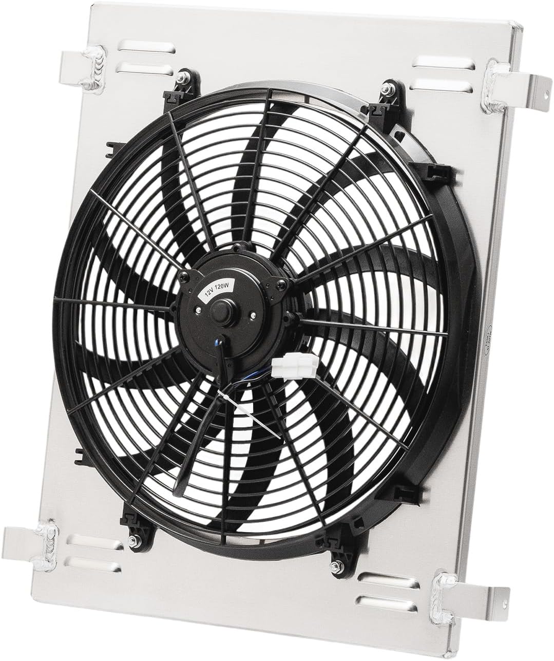 Aluminum Radiator Shroud Electric Fan Fits For 1932 Ford Street Rod Hi-High Boy Chevy V8 Engine AT