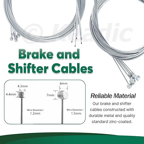 Miniatura 5 de Keadic Juego universal de 83 piezas de carcasa de cable de bicicleta que incluye cable de cambio de freno de bicicleta de acero inoxidable, juntas
