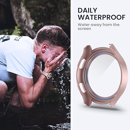 Miniatura 9 de Tensea - Funda protectora de pantalla impermeable para Samsung Galaxy Watch 5 2022 y 4 2021, accesorios de 1.732 in, 1.575 in, cubierta protectora