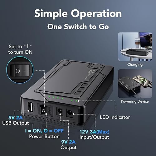 Miniatura 3 de Batería recargable de 12 V, 10000 mAh, portátil de 5 V9 V12 V (12 V, 10000 mAh, 9 V13000 mAh, 5 V, 24000 mAh), batería de iones de litio de salida