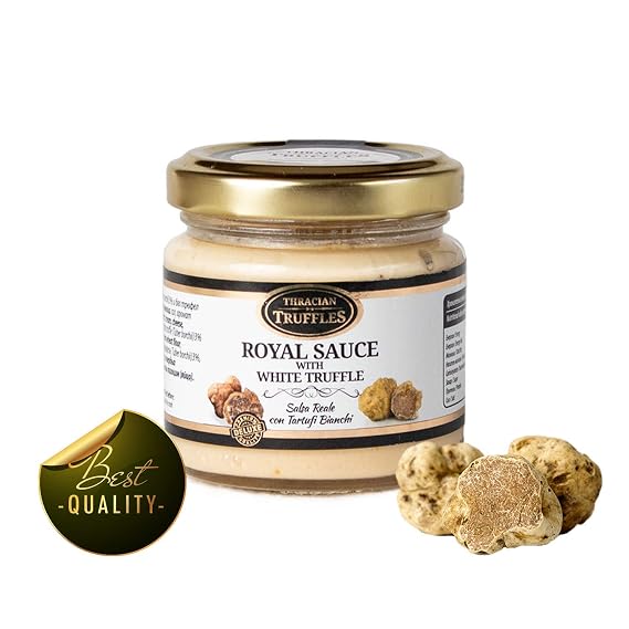 White Truffle Tuber borchii and Tuber MAGNATUM PICO Royal Gourmet Food Sauce Pasta with Cream and Cheese, Ideal for Meat, Grilled Bread, omelets, Pasta, Risotto, Sushi (3 x 80g)