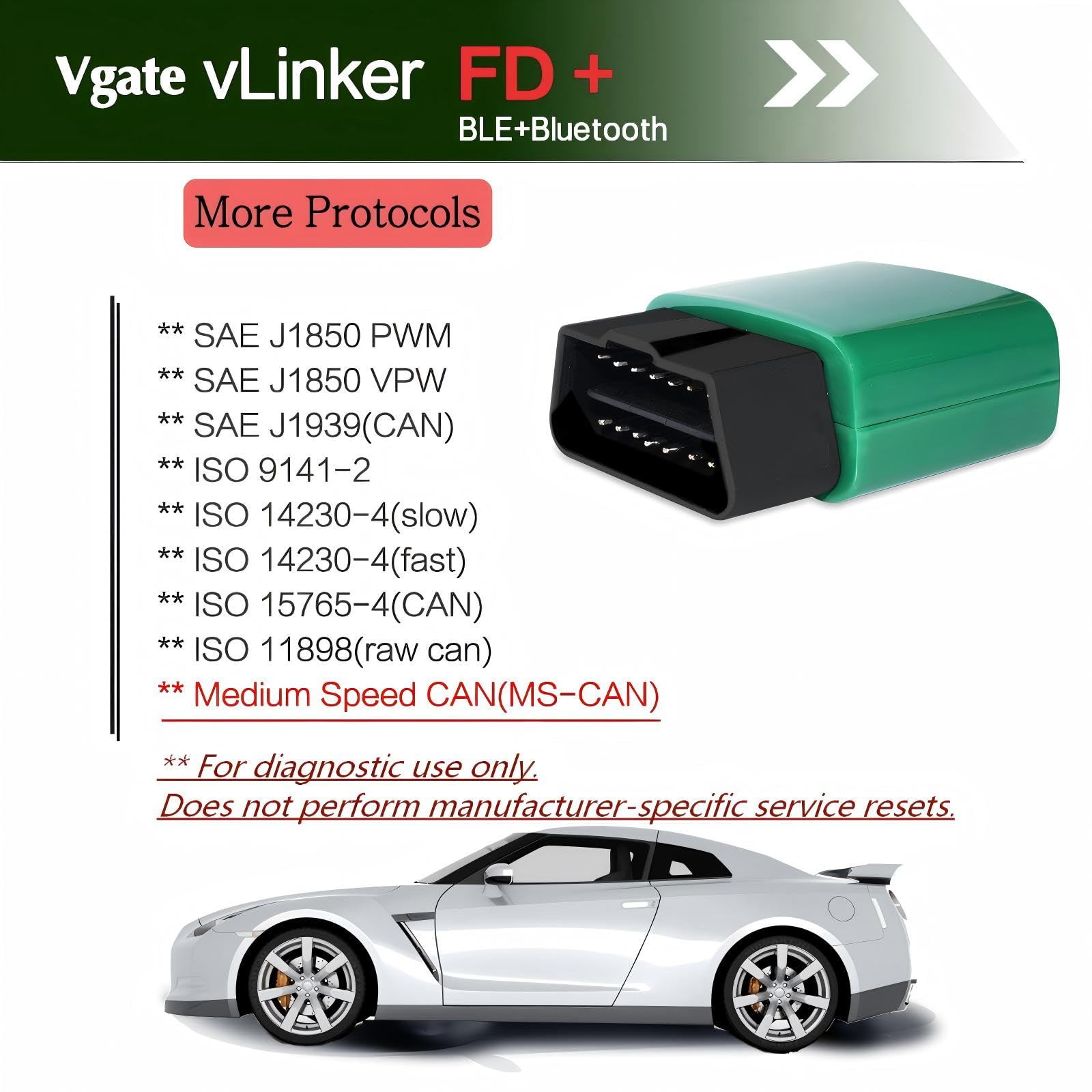 vLinker FD+ OBD2 Scanner - FORScan & App Compatibility -5