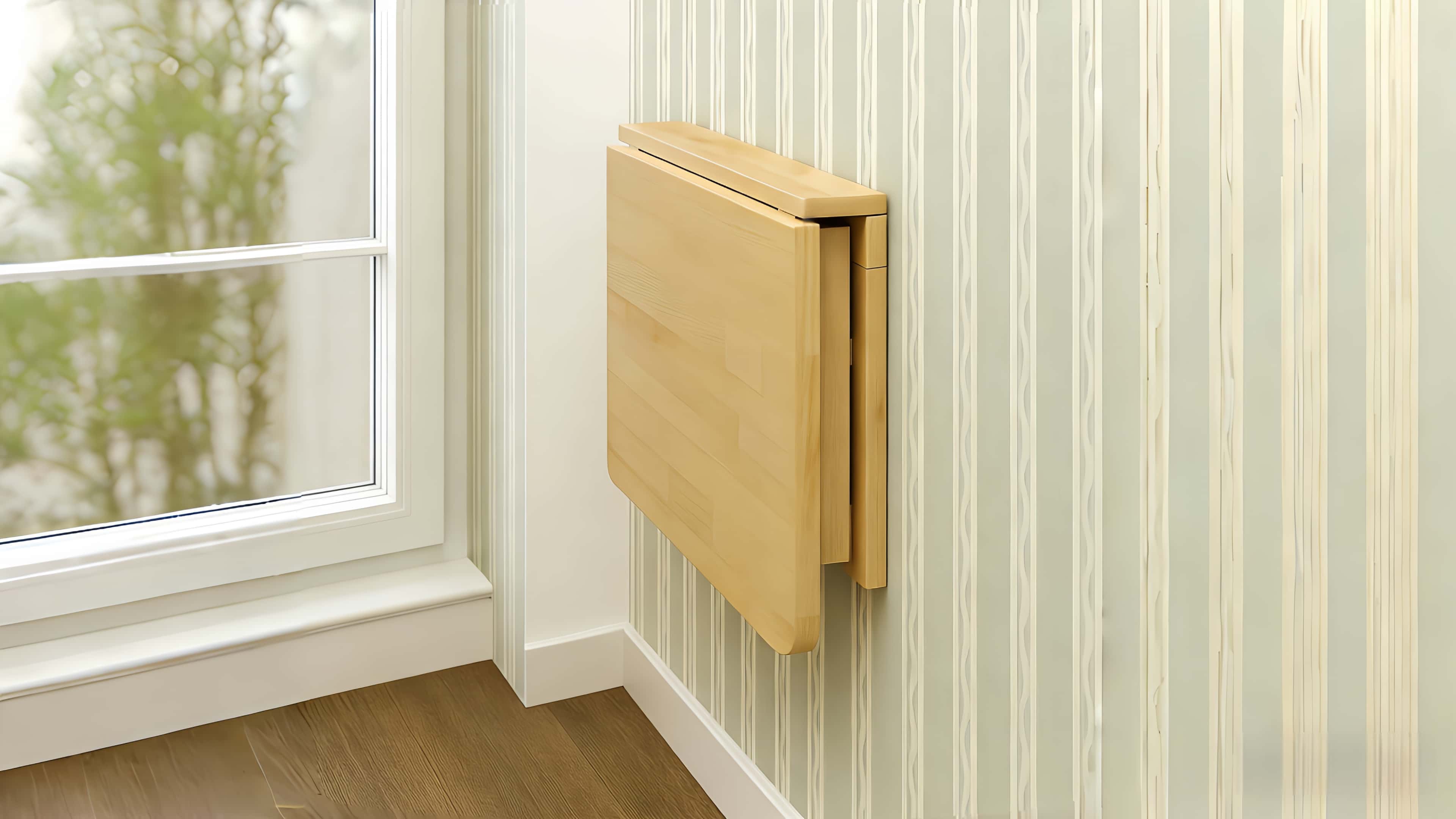 Amazon.com - MM MELISEN Wood Folding Desk - Natural 29.5x19.6 Inch