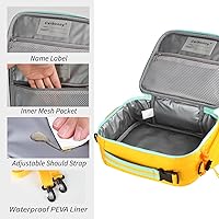 Vista 4 de Cerbonny Fiambrera para niños, amarillo-3, unisex, poliéster, con aislamiento, fácil de limpiar, múltiples opciones de transporte, gran capacidad