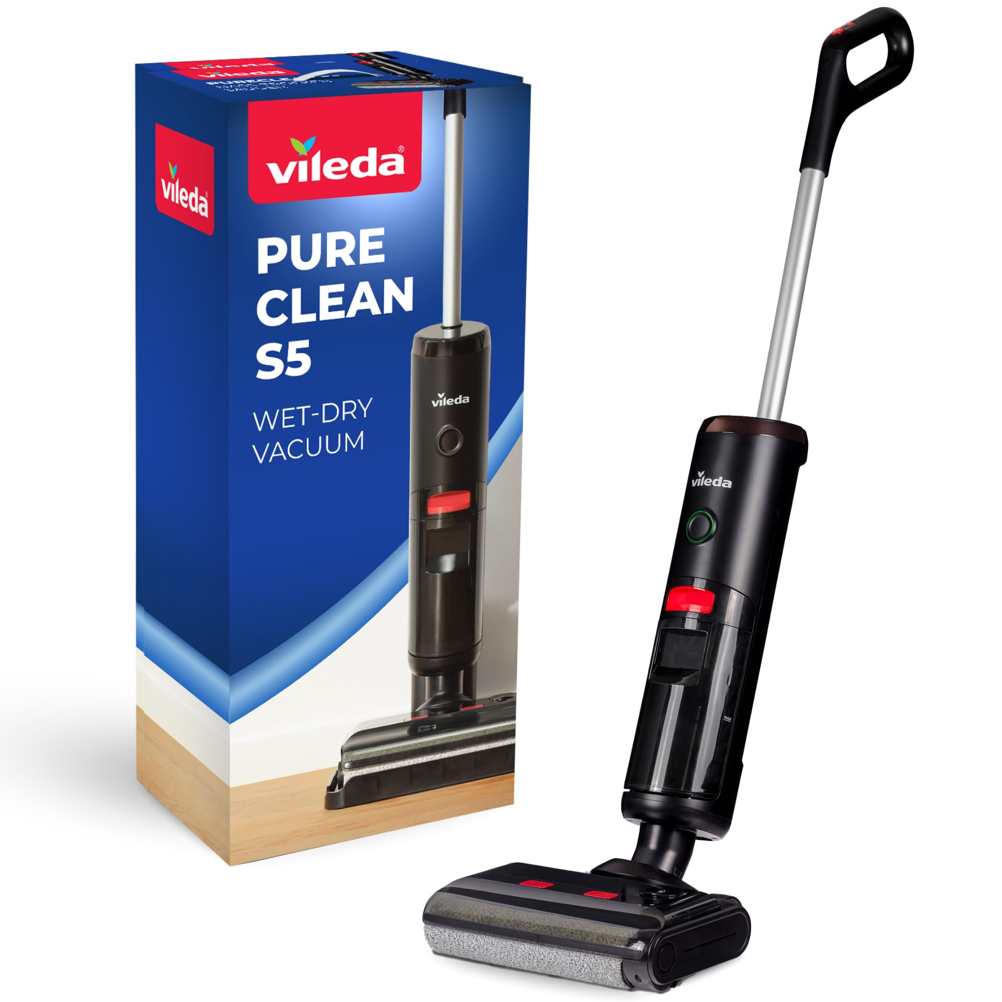 vicede pureclean s5 aspirapolvere senza fili per terra e acqua liquida con doppio serbatoio per terra e acqua pulita e funzione di autolavaggio