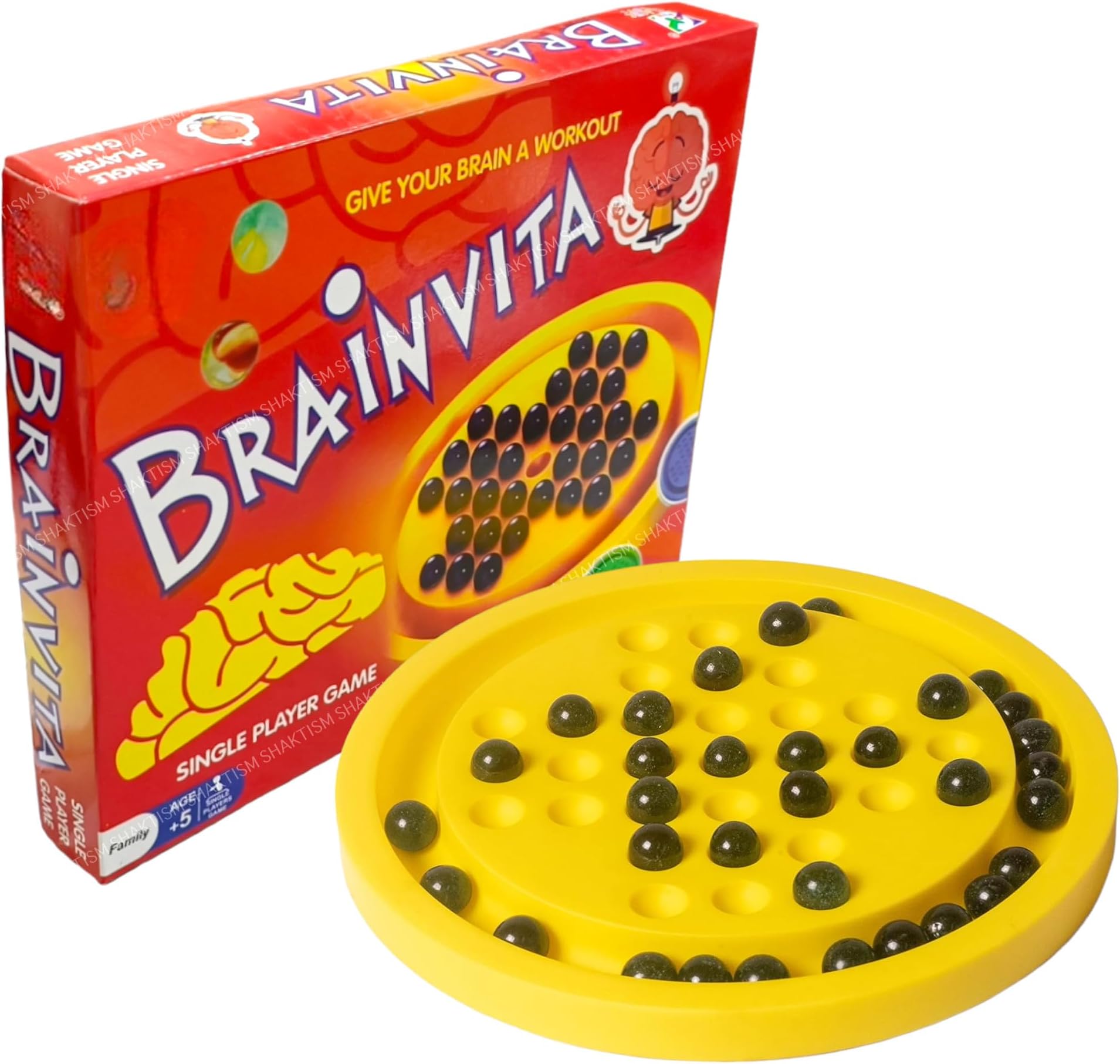 Buy SHAKTISM Brainvita Mind Challenging Board Game with 32+1 Marbles