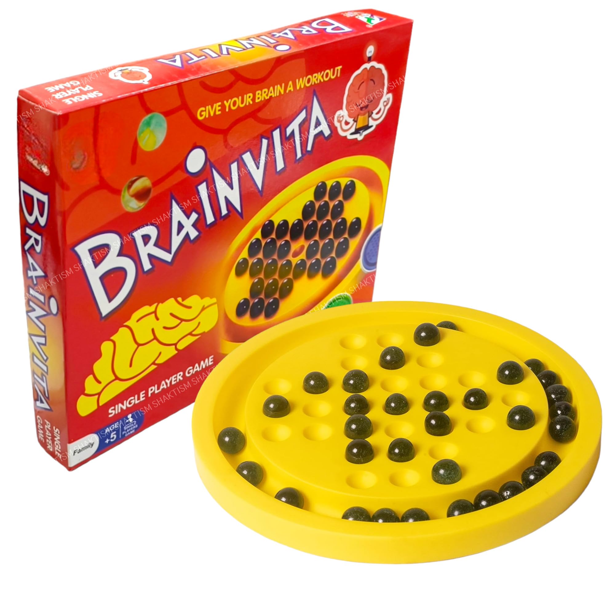 SHAKTISM Brainvita Mind Challenging Board Game with 32+1 Marbles Solitaire Suitable for Brain Development Single Player Game Gift for 5Years Above Kids. (B0CVFNNHL6) Amazon Price History, Amazon Price Tracker