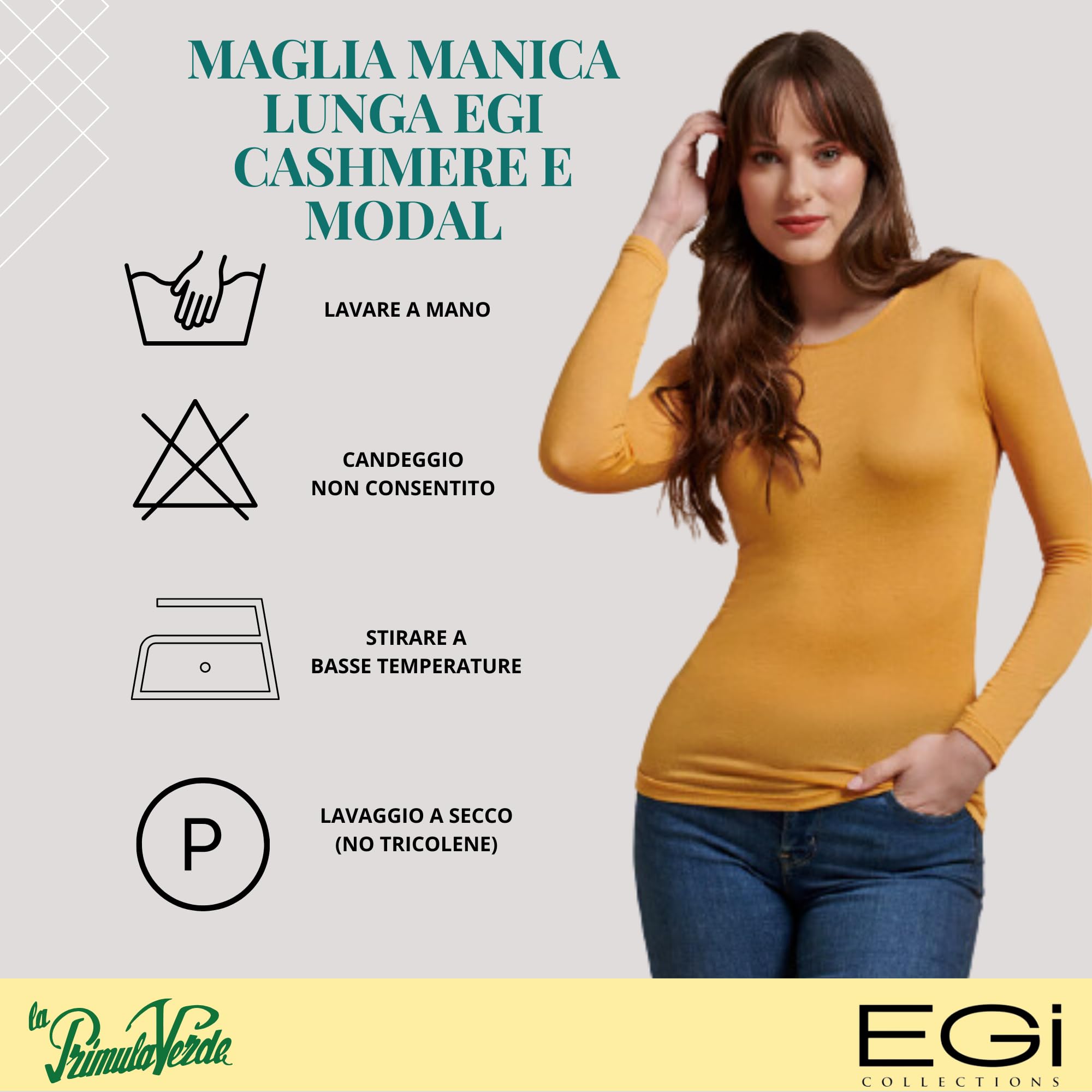 Maglia Donna Manica Lunga Cashmere Donna Modal Girocollo, Termica, Maglione Invernale Primavera, Autunno, Sottogiacca, Intimo Donna Elegante Maglia Termica, Made in Italy