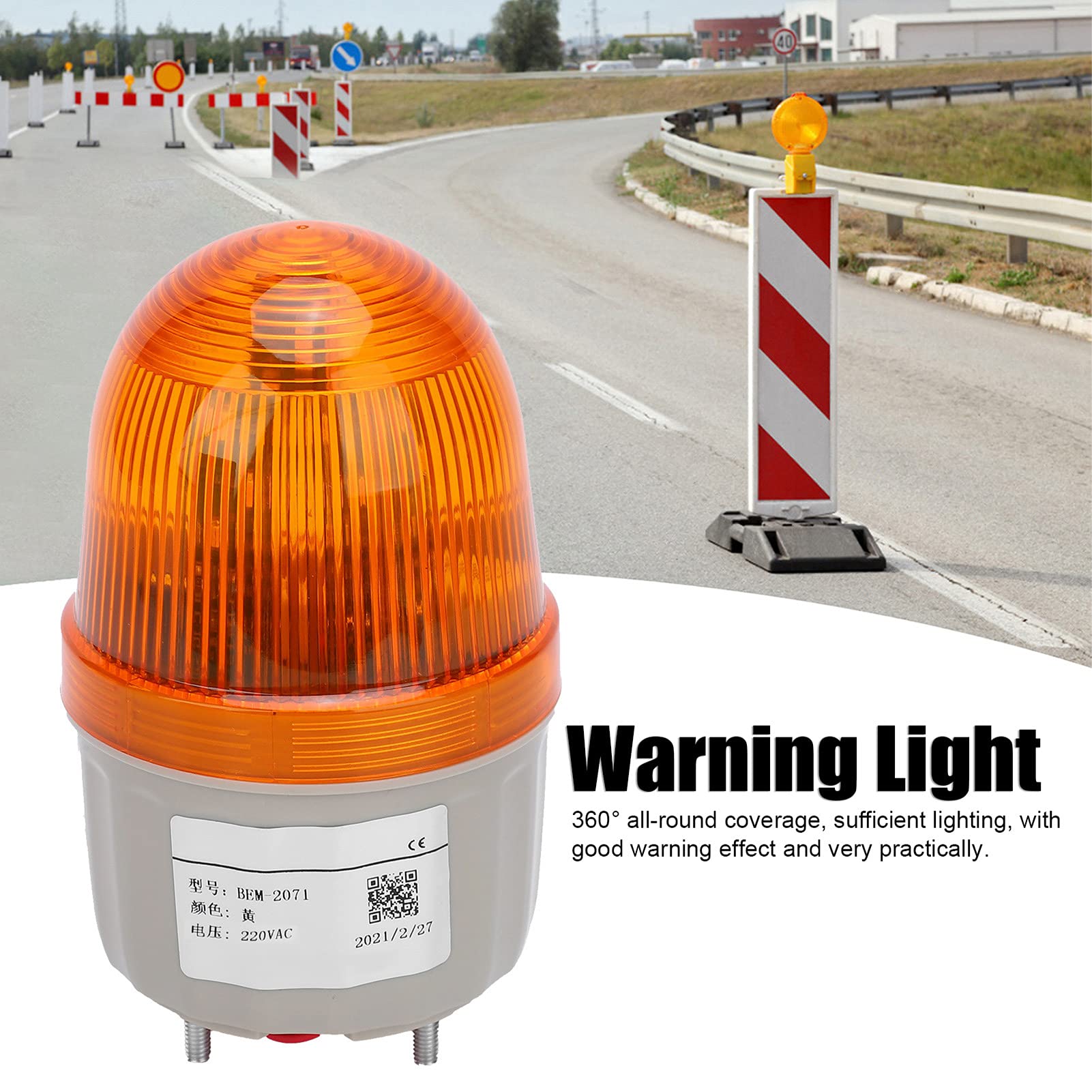 Ostrzegawcza LED, Pełne Pokrycie 360°, Wodoodporna, 5 W dla Fabryk, Biur, szkół, Agencji Rządowych, Stacji (YELLOW)
