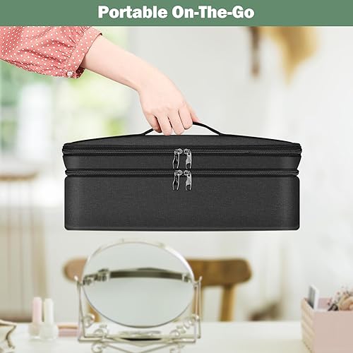 Miniatura 4 de SITHON Funda de transporte de viaje de doble capa para secador de pelo Revlon de un solo paso, voluminizadorestilizador, bolsa organizadora de