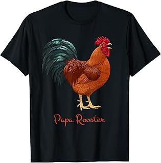 Rhode Island Red Chicken Papa Rooster Bird Lovers T-Shirt