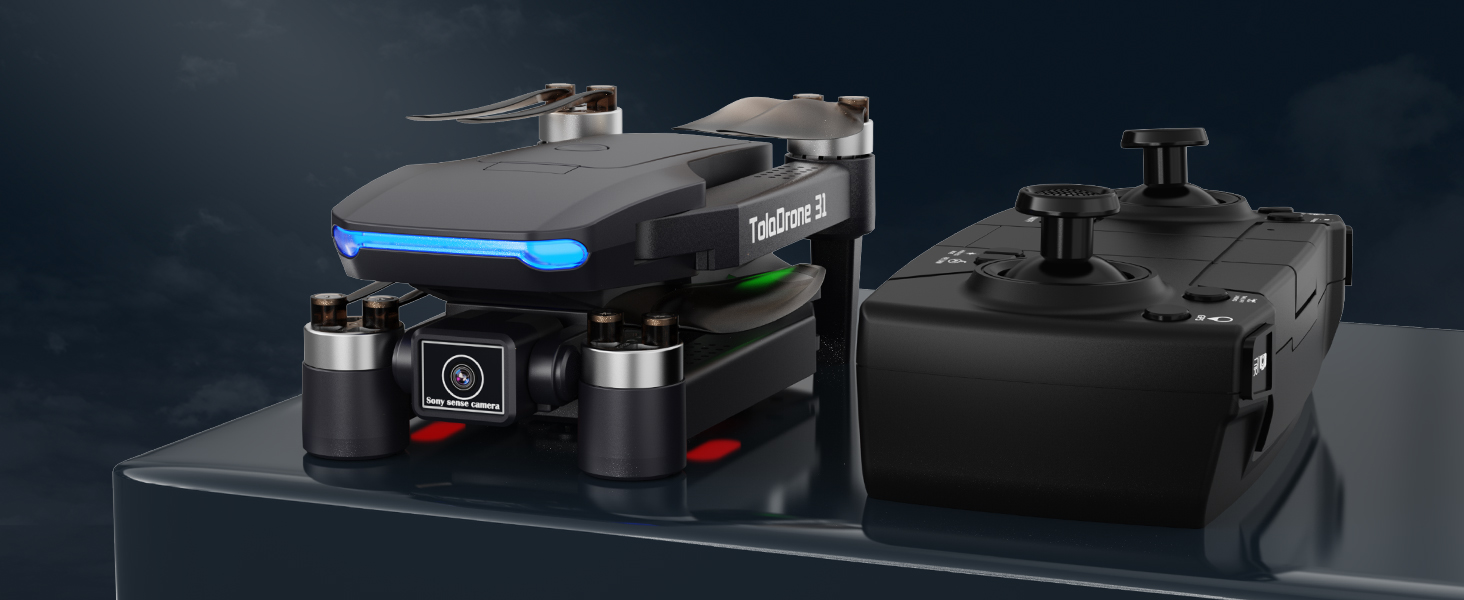Toladrone TD31LCD Drone avec Caméra, Drone pour Adultes Drone avec Moteur Brushless Caméra ESC, Écran LCD de Contrôle à Distance en Temps Réel de Transmission FPV, RC Quadcopter FPV Toladrone TD31LCD Drone avec Caméra, Drone pour Adultes Drone avec Moteur Brushless Caméra ESC, Écran LCD de Contrôle à Distance en Temps Réel de Transmission FPV, RC Quadcopter FPV