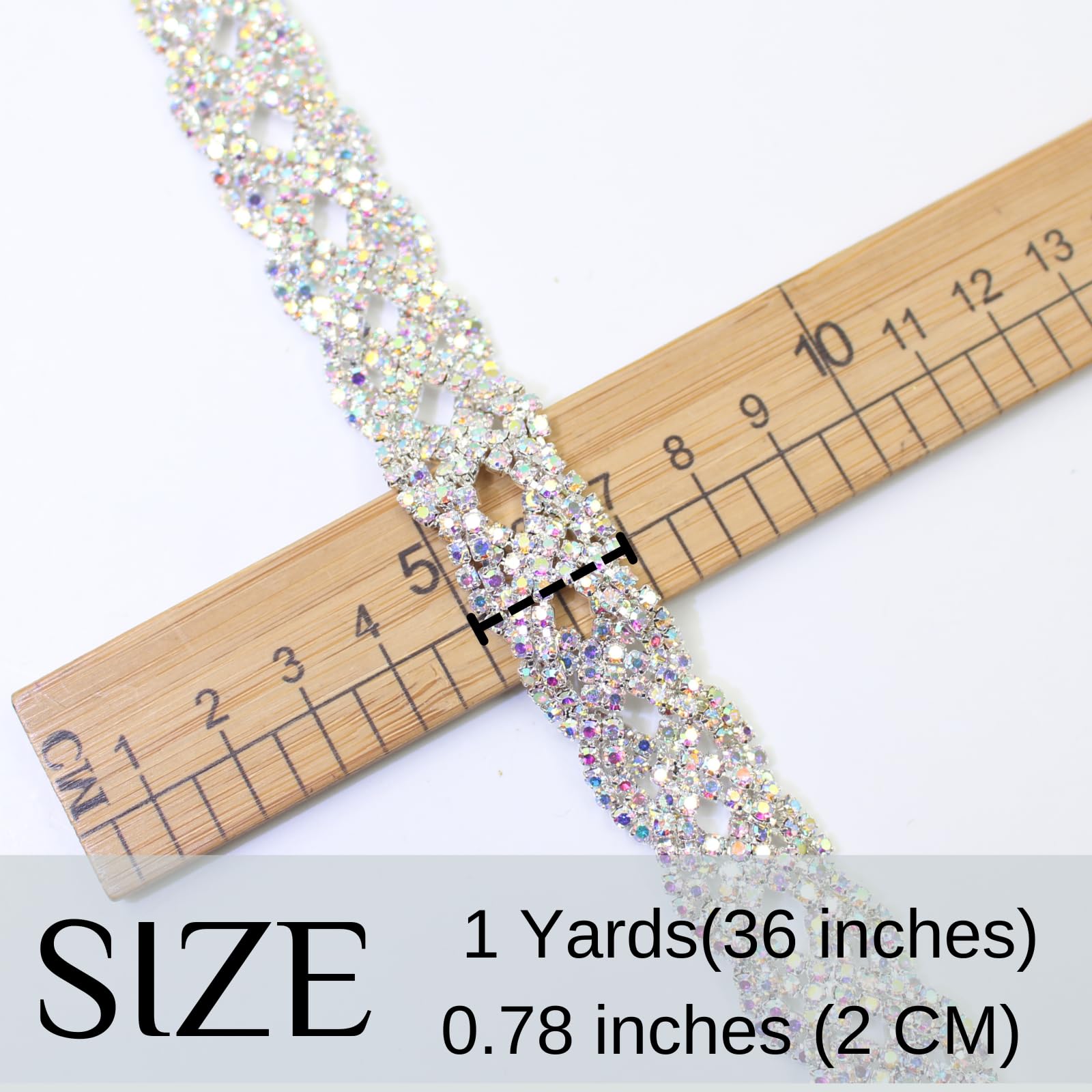 1 Yard Rhinestone Trim Chain - Image 2