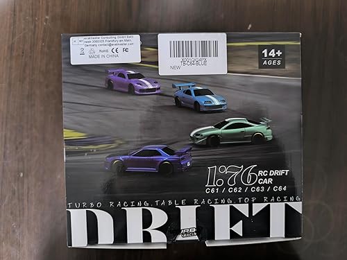 Miniatura 7 de FLYCOLOR Turbo Racing - Coche RC Drift a escala 176 con Gyro Mini control remoto proporcional completo RTR 2.4GHZ con 2 carcasas reemplazables