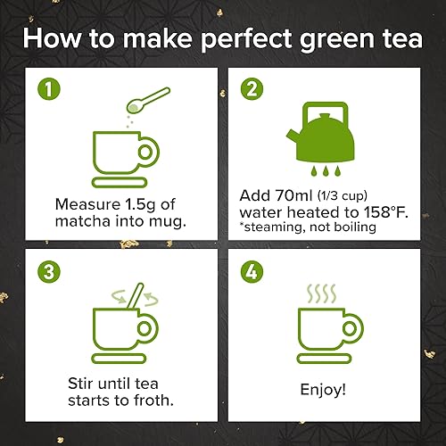 Miniatura 7 de Granja Onkatsu Serie Yame Matcha - Grado premium y ceremonial - Té japonés hecho en Japón - Etiqueta inglesa (grado ceremonial de Yame)