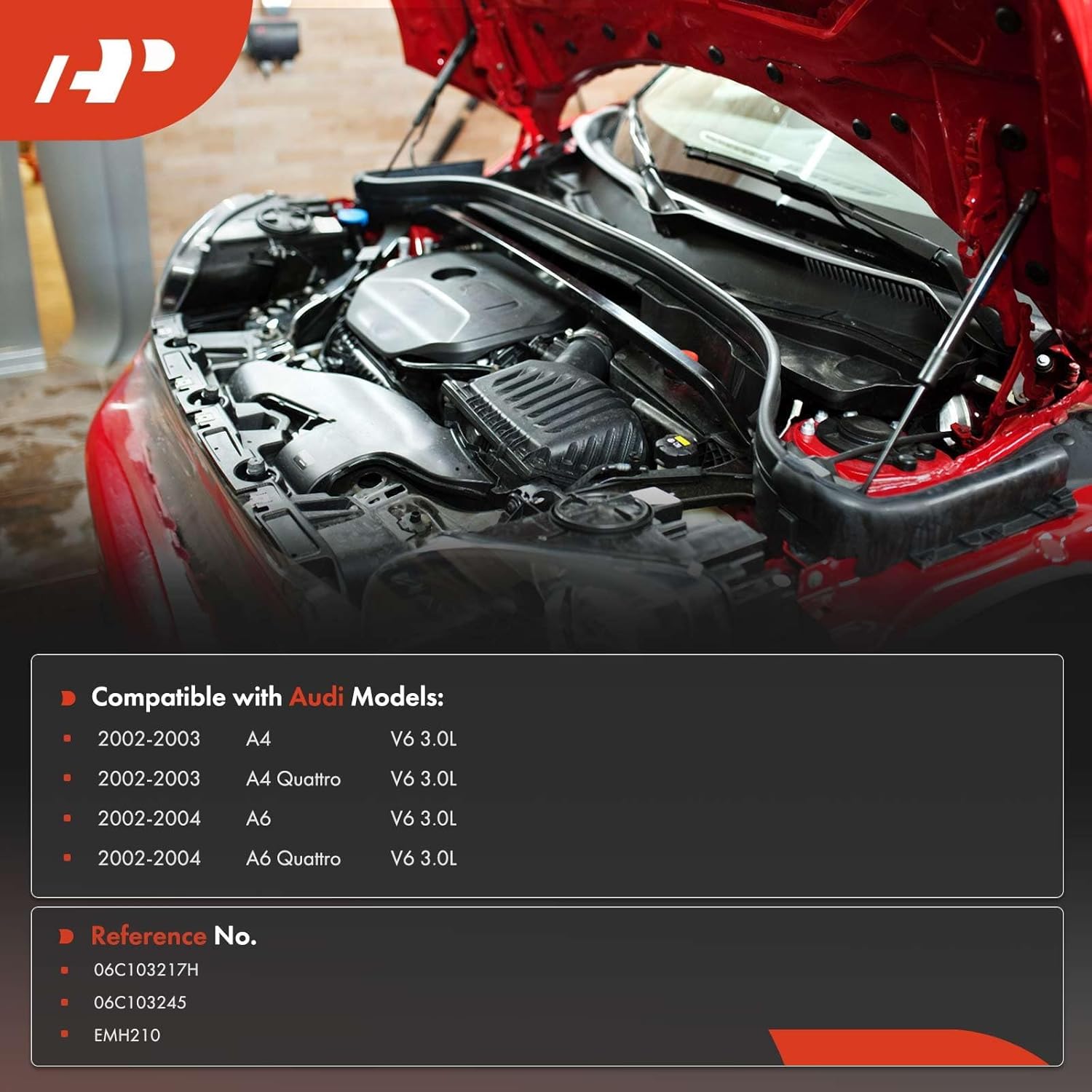 A-Premium Engine Crankcase Vent Valve Oil Separator Breather Hose Kit Compatible with Audi A4 2002-2003, A4 Quattro 2002-2003, A6 2002-2004, A6 Quattro 2002-2004, 3.0L