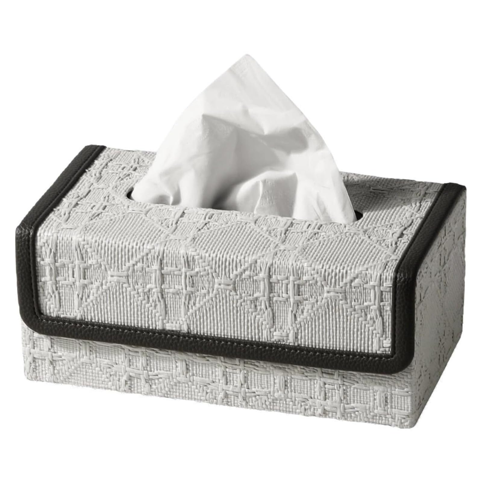 Tissue Dispenser Box Rectangular Tissue Box Cover Woven Textured Design Apartment Must Haves