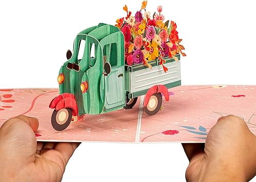 Miniatura 3 de Frndly by Paper Love, tarjeta desplegable de camión de flores vintage, para verano, cumpleaños, gracias, mejorarse, día de la madre, día de San