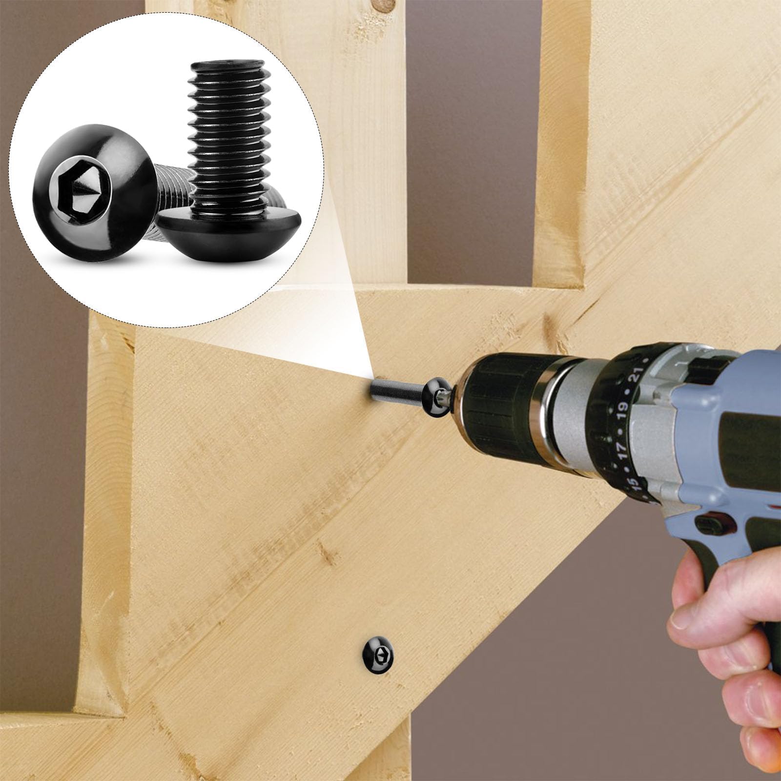 TXXATX Button Head Screws M5x12mm Screws Allen Socket Bolts 50 Pieces 304 Stainless Steel A2-70 for DIY Projects Furniture Repair Assembly Maintenance - Image 3