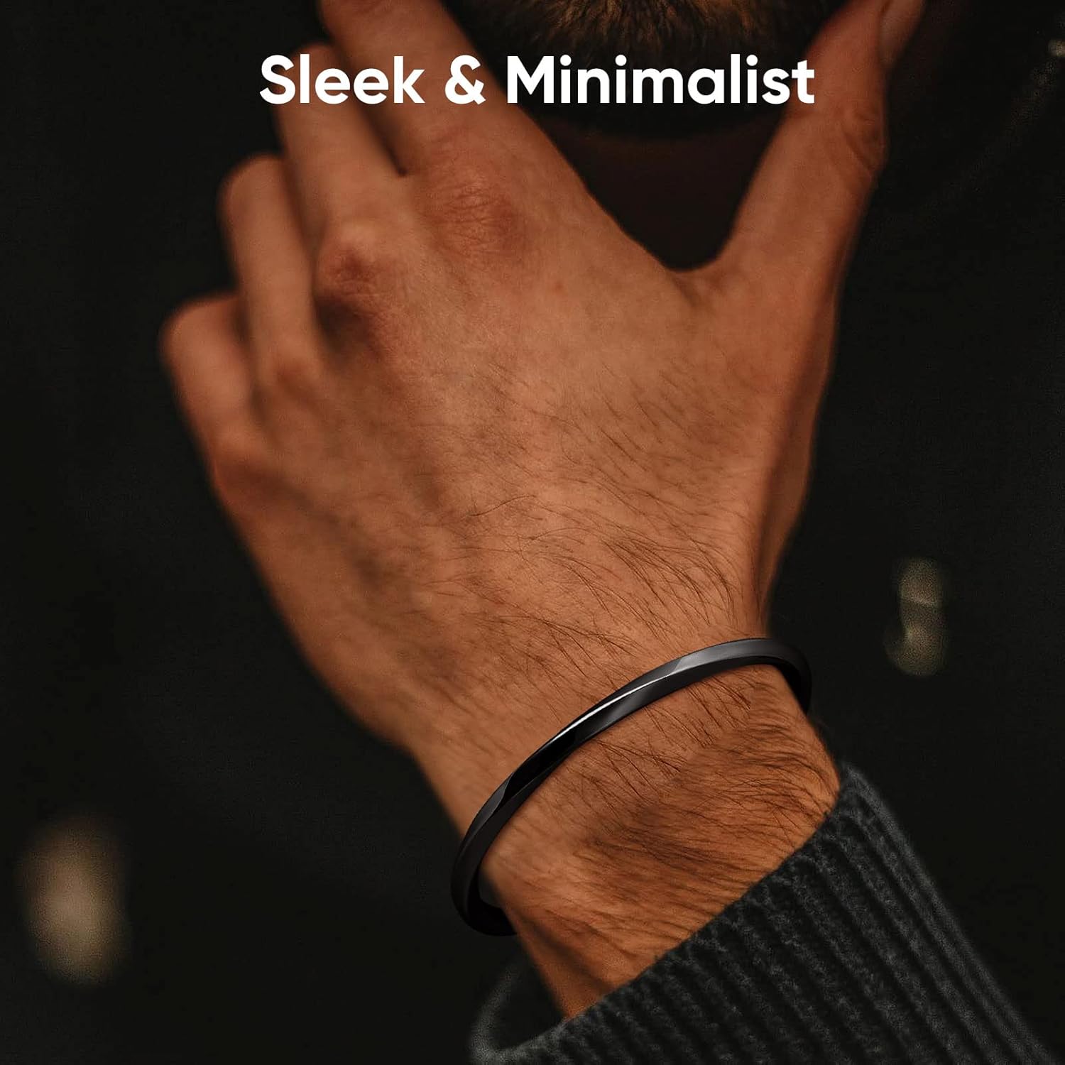 VNOX Bracelet for Men Women | Mens Stainless Steel Cuff Bracelet Bangle Twist Mobius Endless Love Bracelet | Christmas Birthday Gift for Men Women - Image 4