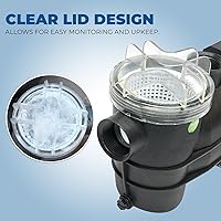 Vista 4 de XtremepowerUS 3/4HP 2,400GPH Bomba de alta flujo para estanque autocebante DIY para bomba de piscina sobre el suelo con cesta filtrante de 1.5" NPT