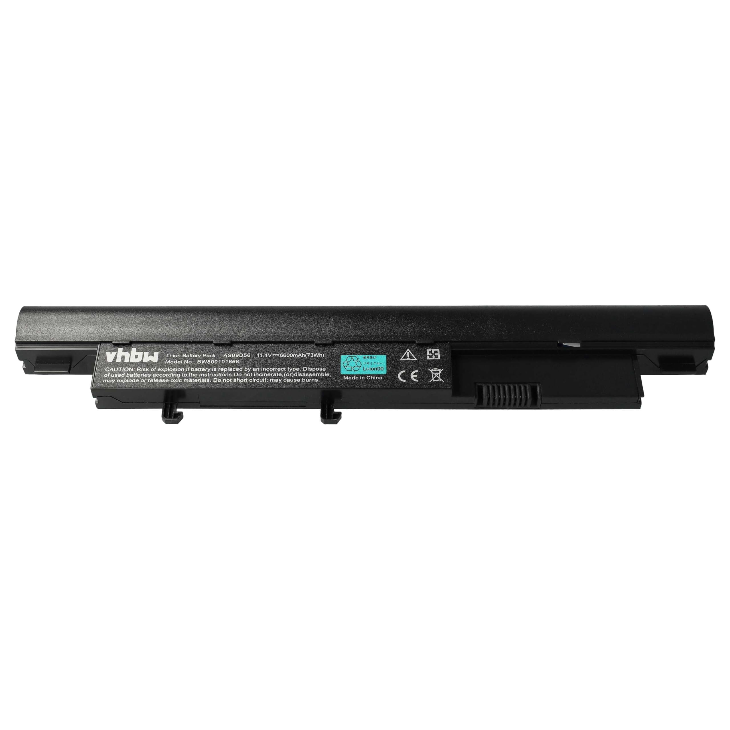 vhbw Akumulator zamienny do Acer AS09D36, AS09D41, AS09D51, AS09D56, AS09D70, AS09D71 do notebooka (6600 mAh, 11,1 V, litowo-jonowy)