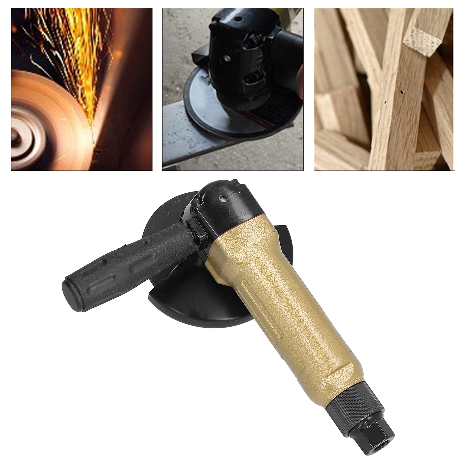 4 pulgadas de ángulo de aire Velocidad ajustable Máquina de pulido neumático de pulido neumático 11000rpm KP632 Aleación Acero Ligero Profesional Herramienta para pulido (Stile europeo)