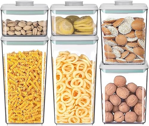 Miniatura 8 de 3 recipientes herméticos apilables para almacenamiento de alimentos, despensa de cocina, aperitivos, dulces, sal, hierbas, especias, sin BPA (12