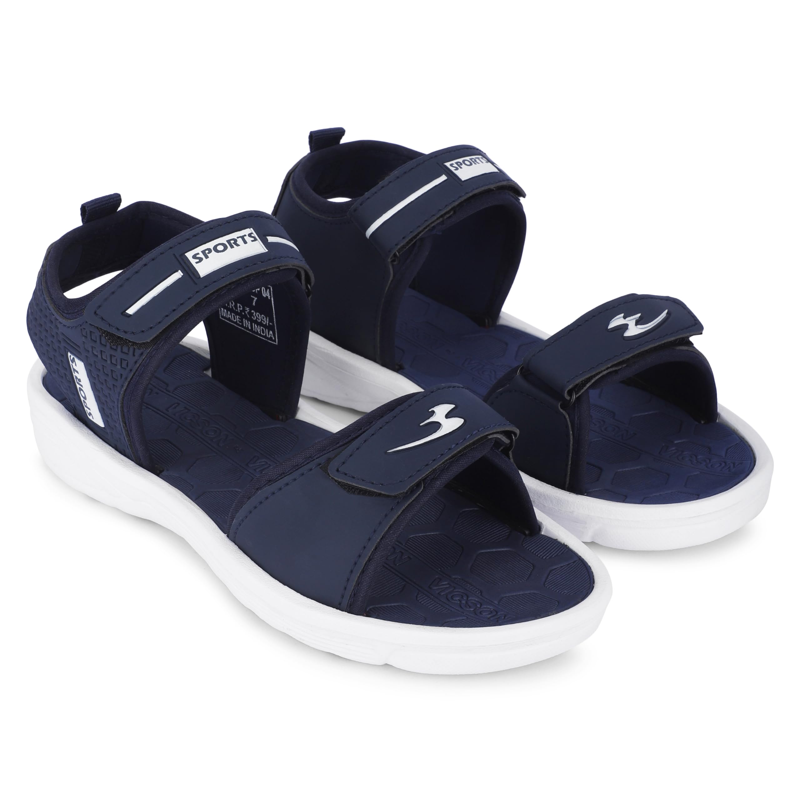 ango Men Casual Comfortable sandals Black (BLUE, 8)-picture-35