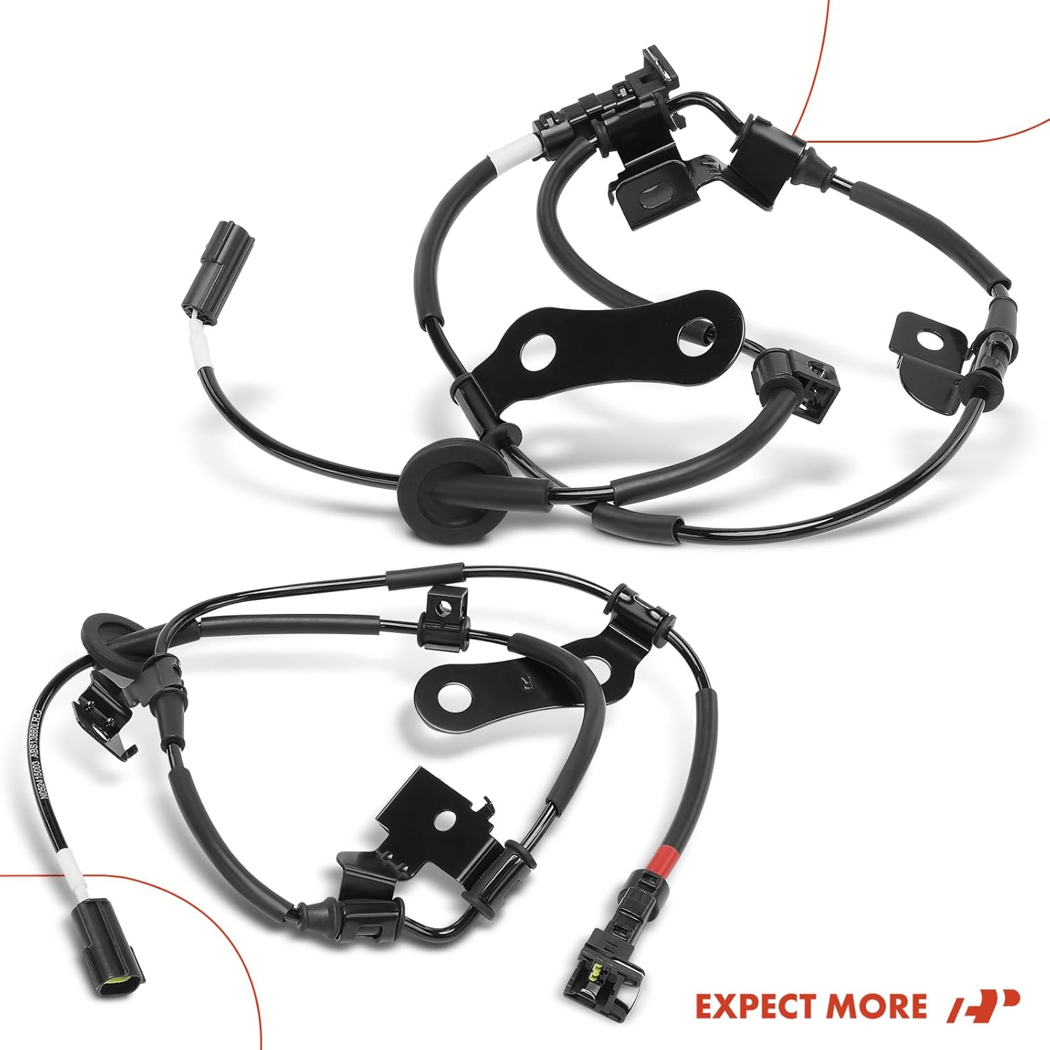 A-Premium 2PC Set Wire Harness for Rear ABS Wheel Speed Sensor Compatible with Hyundai Models - Tucson 2015 2016 2017 2018 2019, FWD - Without Sensor