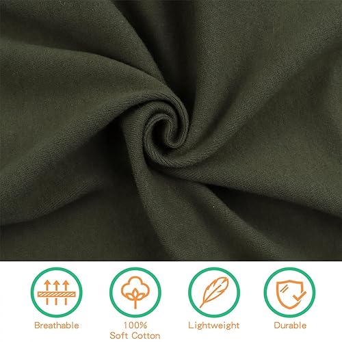 Miniatura 38 de PESAAT Conjunto de gorro de algodón para bebé, sombreros para recién nacidos, mantas de recepción para bebés niños y niñas Verde militar