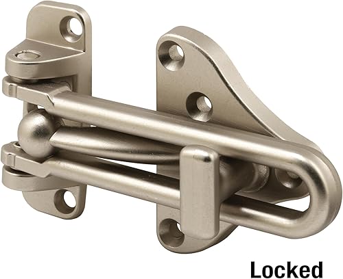 Miniatura 5 de Defender Security U 11316 - Cerradura de barra con bisagras de 3-78 pulgadas protector de puerta de alta seguridad construcción de zinc fundido