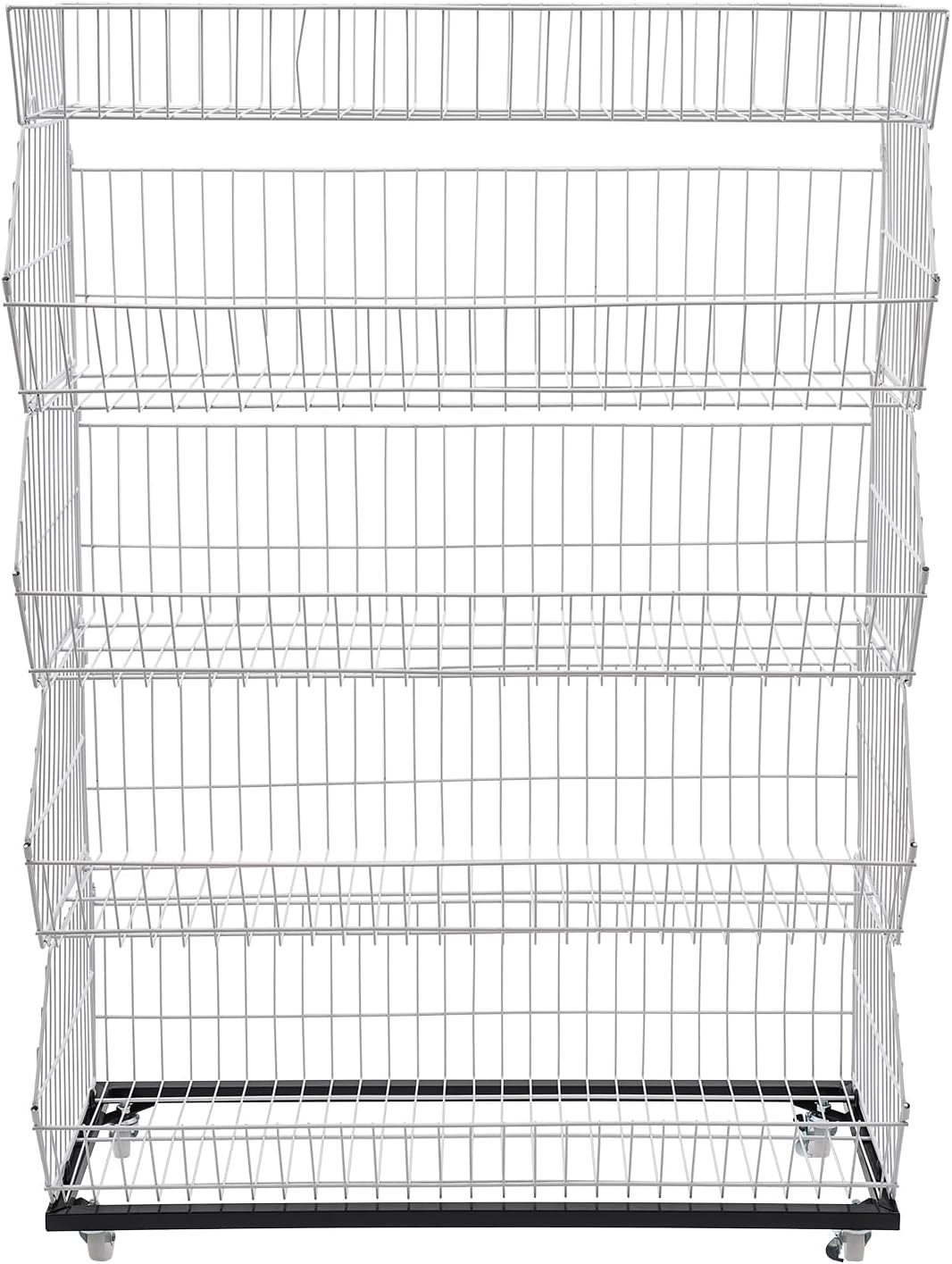 5 Tier Retail Display Rack, Supermarket Metal Wire Storage Shelves - View #8