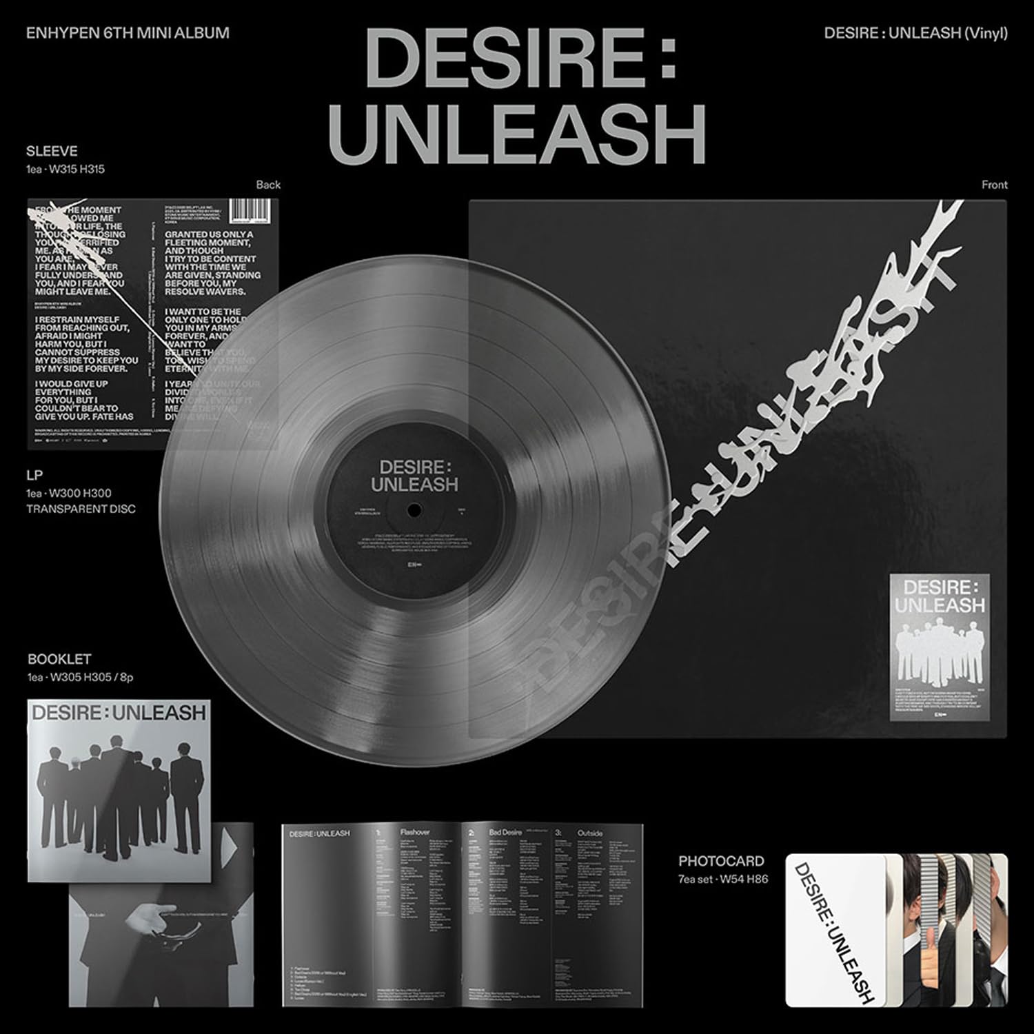 DESIRE : UNLEASH Ver.] + 2 Pin Badges + 4 Extra Photocards