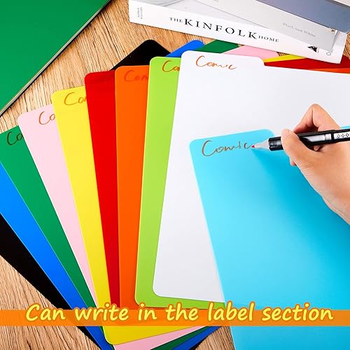 Miniatura 6 de 60 separadores de discos de vinilo LP, separadores de discos de plástico para álbumes, separadores de vinilo multicolor a granel con pestañas para