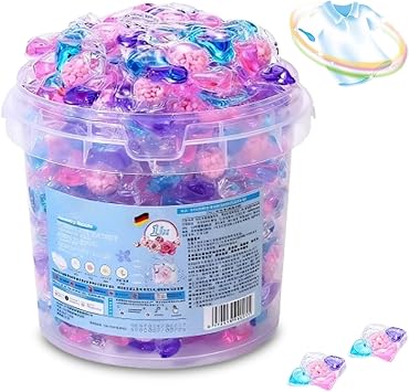 5 In 1 Laundry Pods with Scented Beads, Generic 5 In 1 Laundry Beads, Deep Cleaning Detergent Podss with Long-Lasting Freshness 50