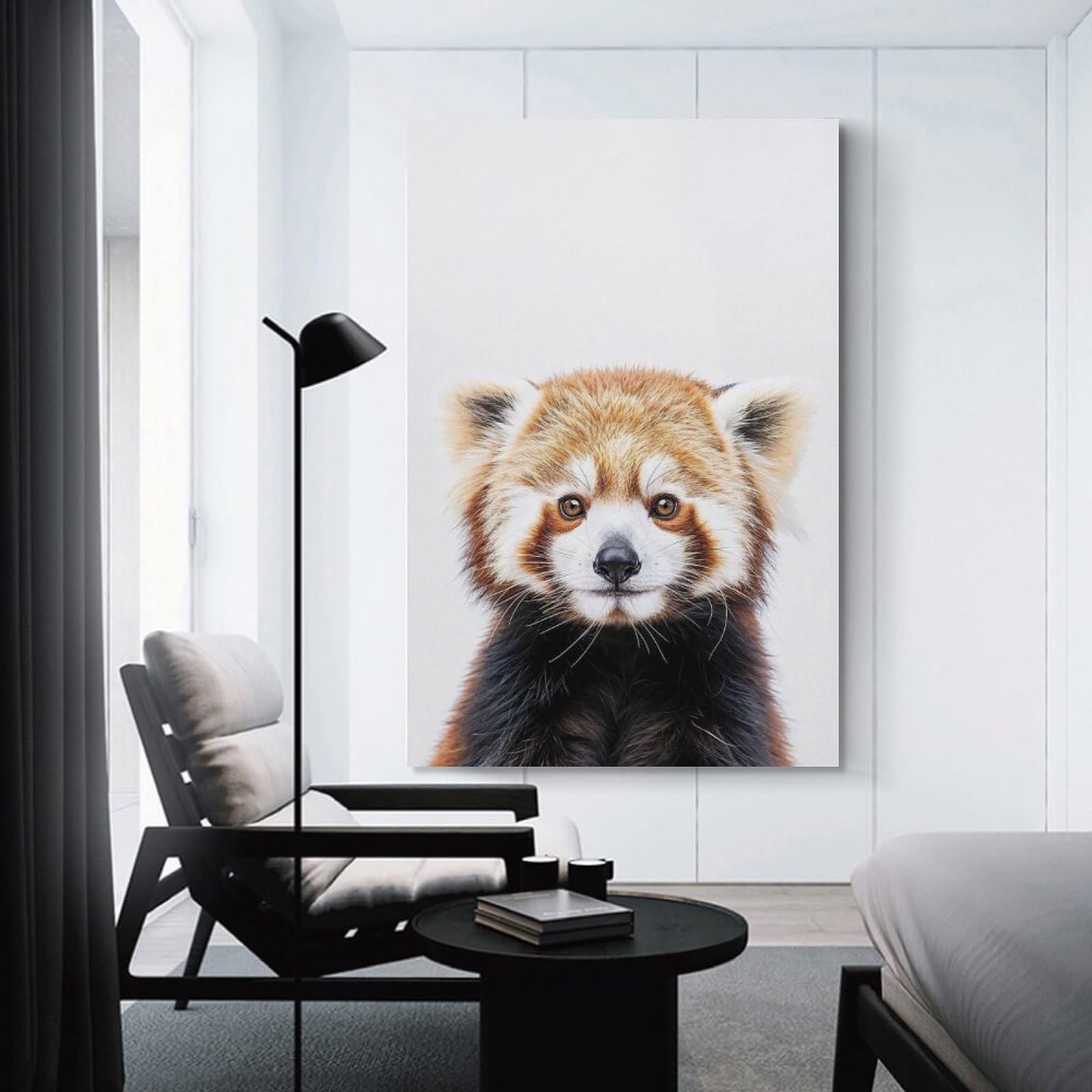 Junmoney Unframe-Style-14 Wall Art Print Cute Baby Red Panda, 20X30inch(50X75cm), For Home Lounge, Bedroom Or Reading Nook, Modern Wall Decor For Cosy Interiors