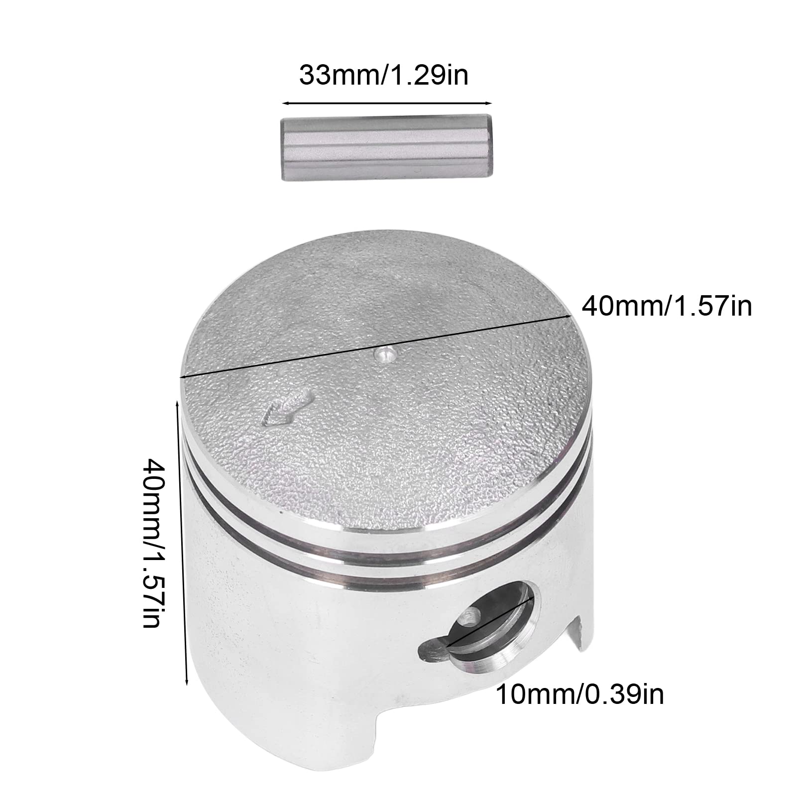 Kit Piston 67 Mm Pour Moteur Robin EX17, EX21, EP17 - Avec Segments, Goupilles, Clips - Améliore La Performance