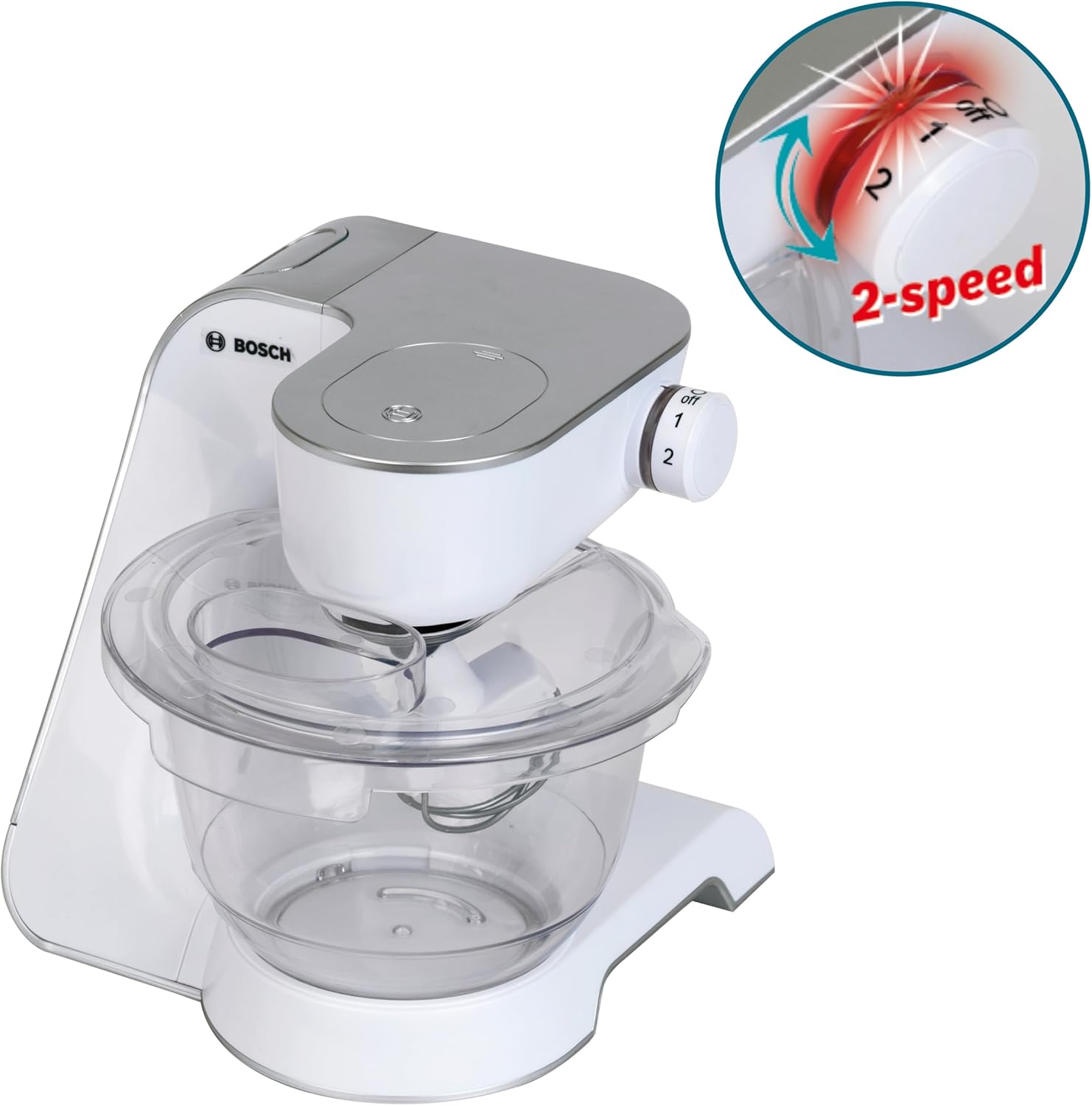 Theo Klein 9234 Bosch food processor I Battery powered food processor with 2 speed settings I Dimensions: 20 cm x 22 cm x 20 cm I Toy for children from 3 years