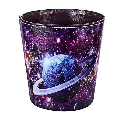 Cubo de basura de cuero, cesta decorativa de desechos, pequeña cesta de papel de desecho de capacidad de 10 litros, bote de basura impermeable para