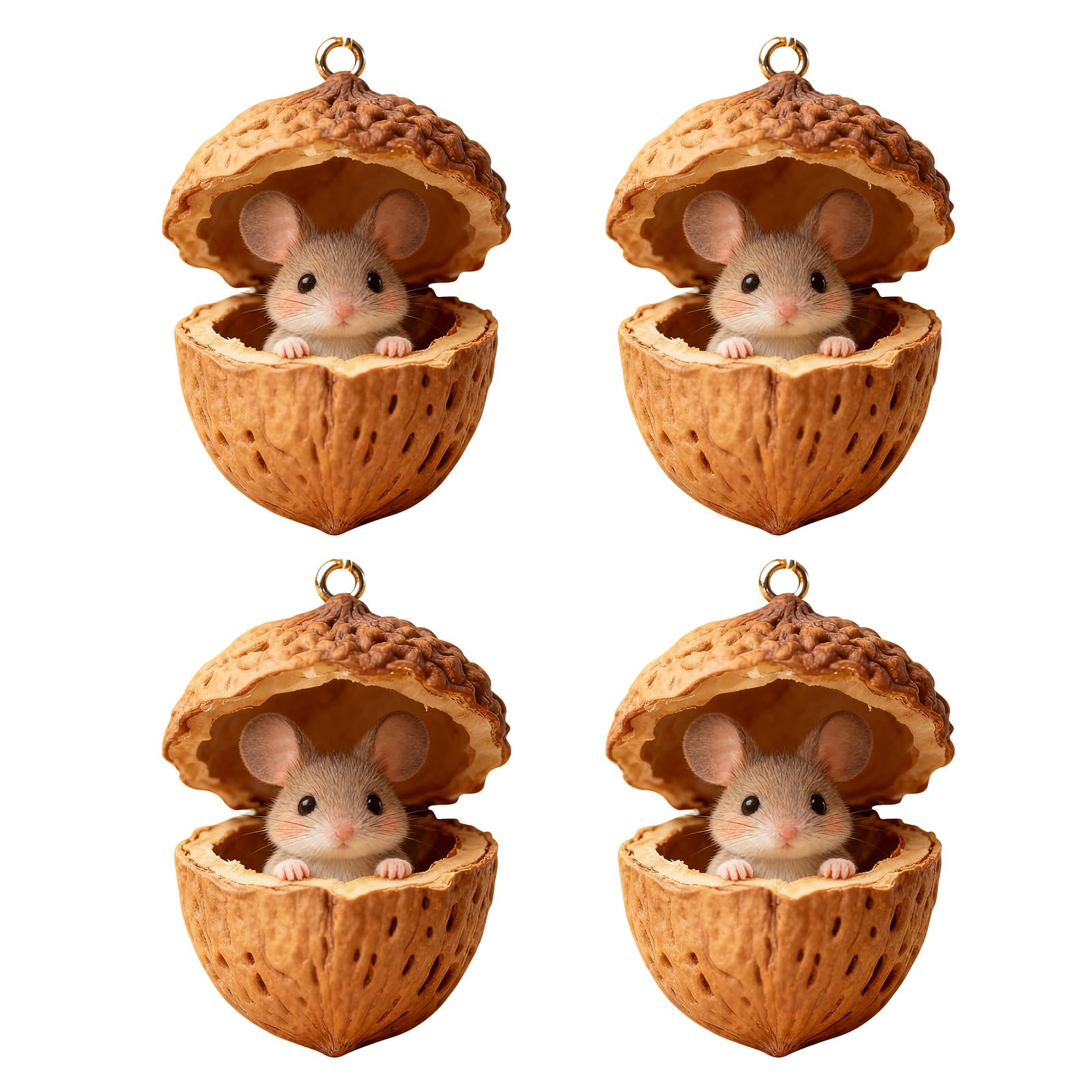 Osniyaw A 4 Pieces Shatterproof Pine Cones Nimal Pendants Crylic Christmas Tree Decoration For Christmas Tree Window Car Interior Christmas Decoration For Shop Window Nd Party