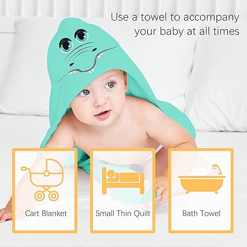 Miniatura 6 de Lovely Care Paquete de 3 toallas de baño con capucha para bebé con 24 paños para recién nacidos, bebés y niños pequeños, niños y niñas, artículo