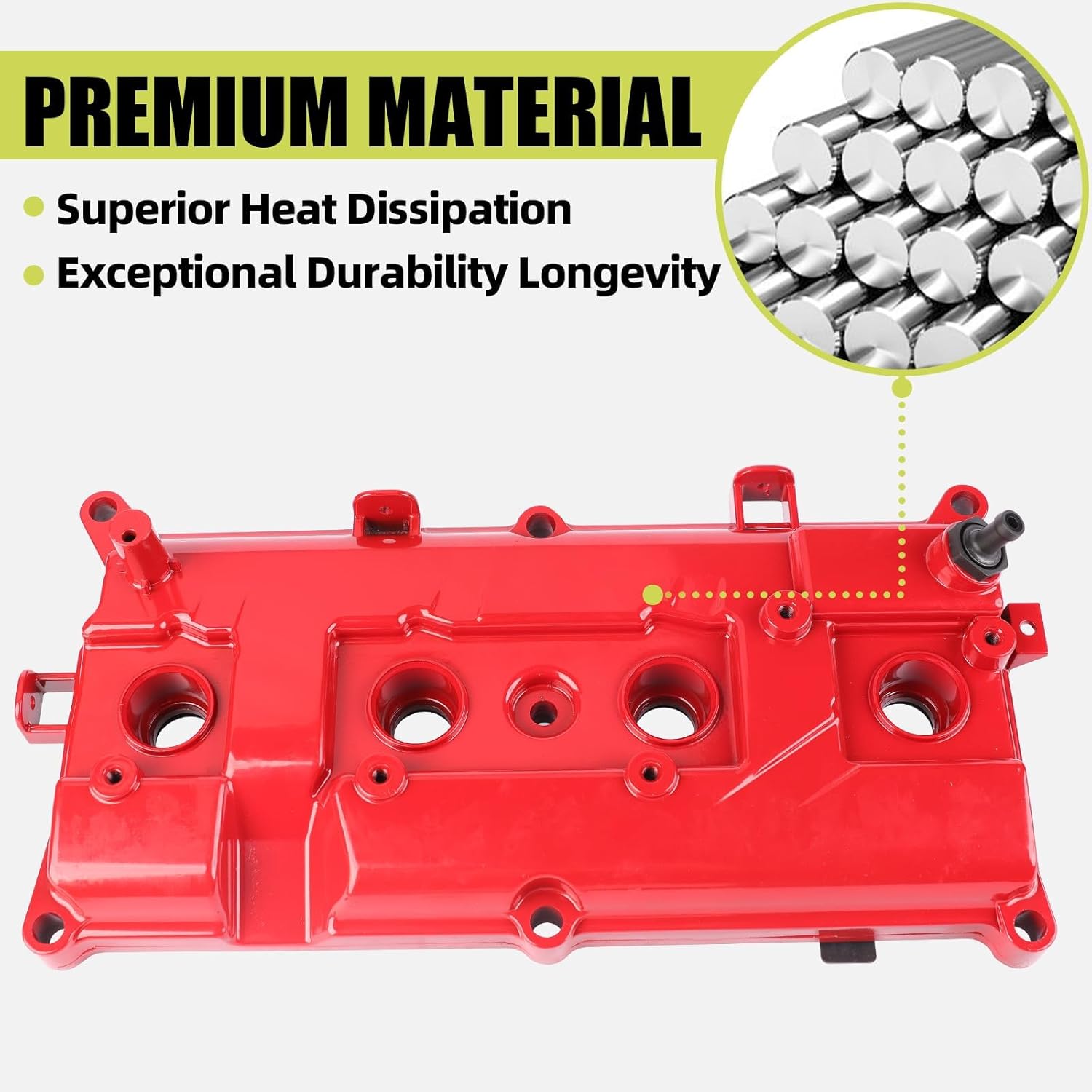 Aluminum Valve Cover Compatible with Nissan 2007-2017 Sentra 2013-2021 NV200 2.0L 13264ET000 13264ET00A with Bolts Gasket
