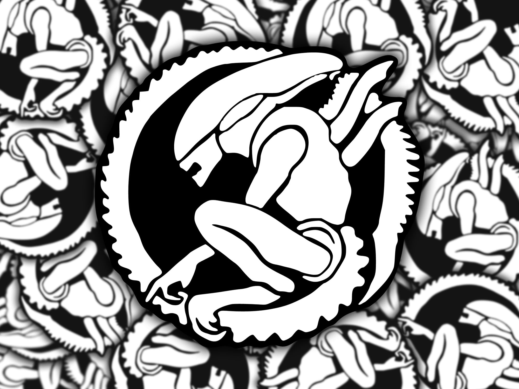 Memory Foam Replacement Mattress Alien Xenomorph Vinyl Decal - 5 Inch ...