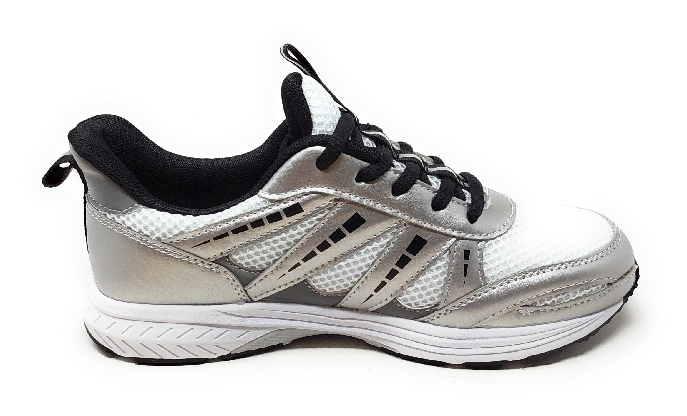 Scarpe Sportive Donna Antipronazione e Antitorsione,Bianco Argento,ModelloIMAA3913, Suola con Doppia Densità