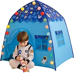 Barraca Infantil Azul Colorido Linda Toca Barraca Para Meninos E Meninas, Presente Para Meninos E Meninas, Brinquedoteca Para Casa Ao Ar Livre.