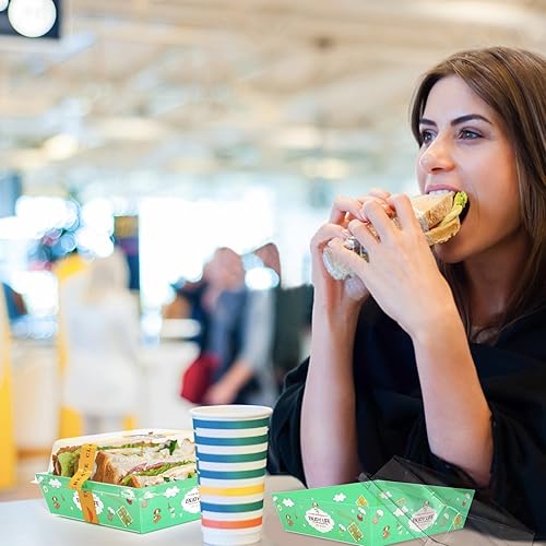 Miniatura 4 de Mini caja para pasteles, 50 recipientes de plástico transparente de 4.5 pulgadas para magdalenas, galletas, pasteles de luna, soporte individual