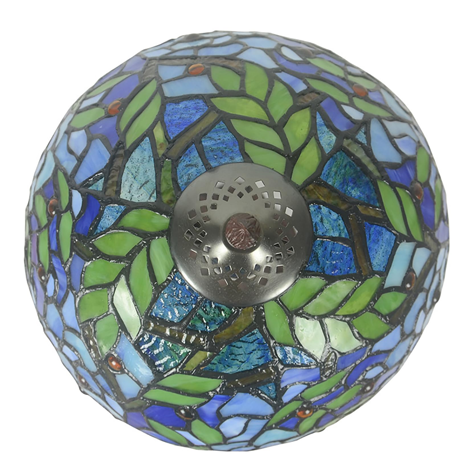 Paralume in vetro colorato glicine di ricambio per lampada da tavolo lampada da soffitto, paralume in vetro verde blu da 12 pollici per lampada da scrivania
