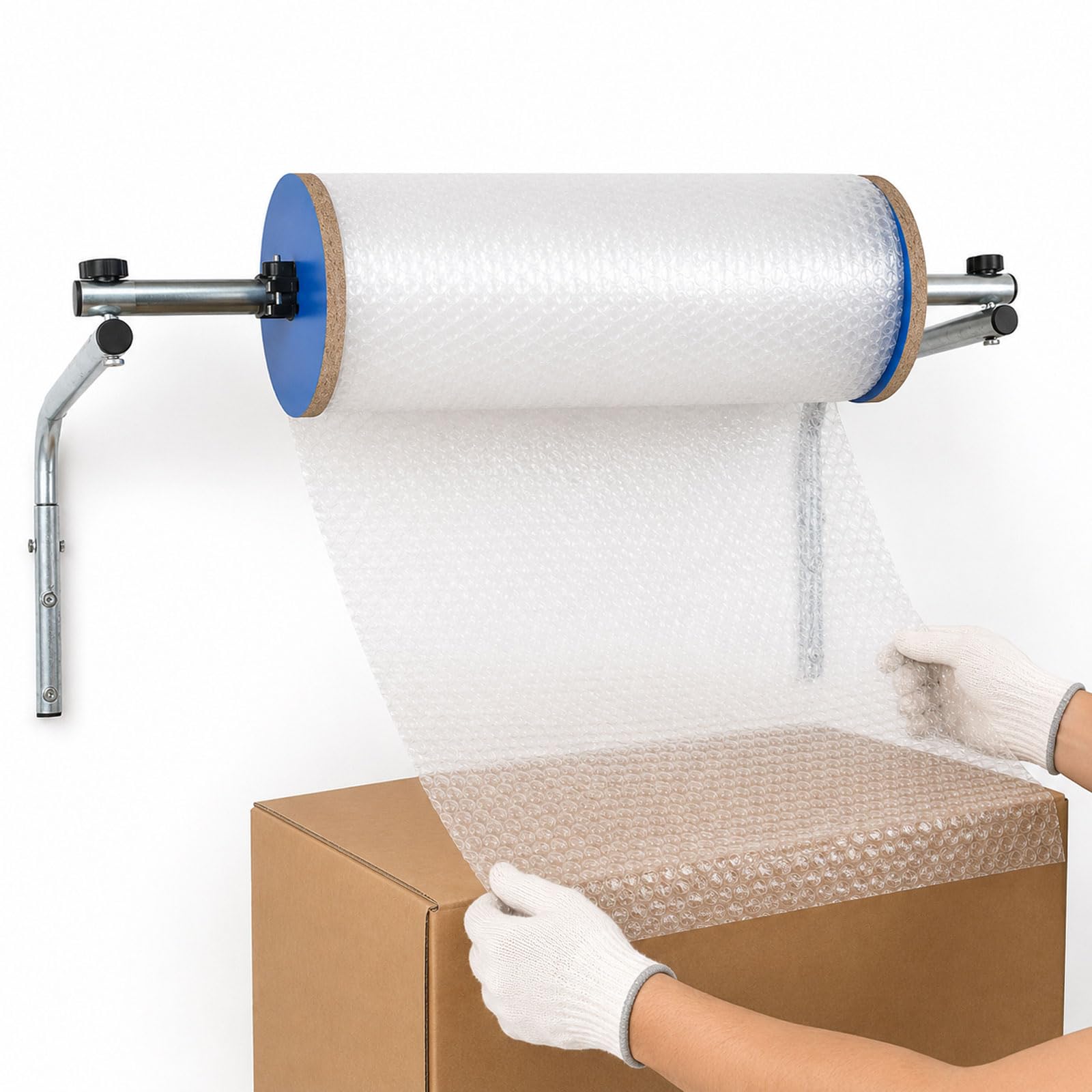 BDJSN Foam Wrap Roll Dispenser, Wall Mount Bubble Cushion Wrap Holder, Galvanized Steel Packaging Film Rack For Shipping Stations, Warehouses, Moving And Packing Workspaces 100cm