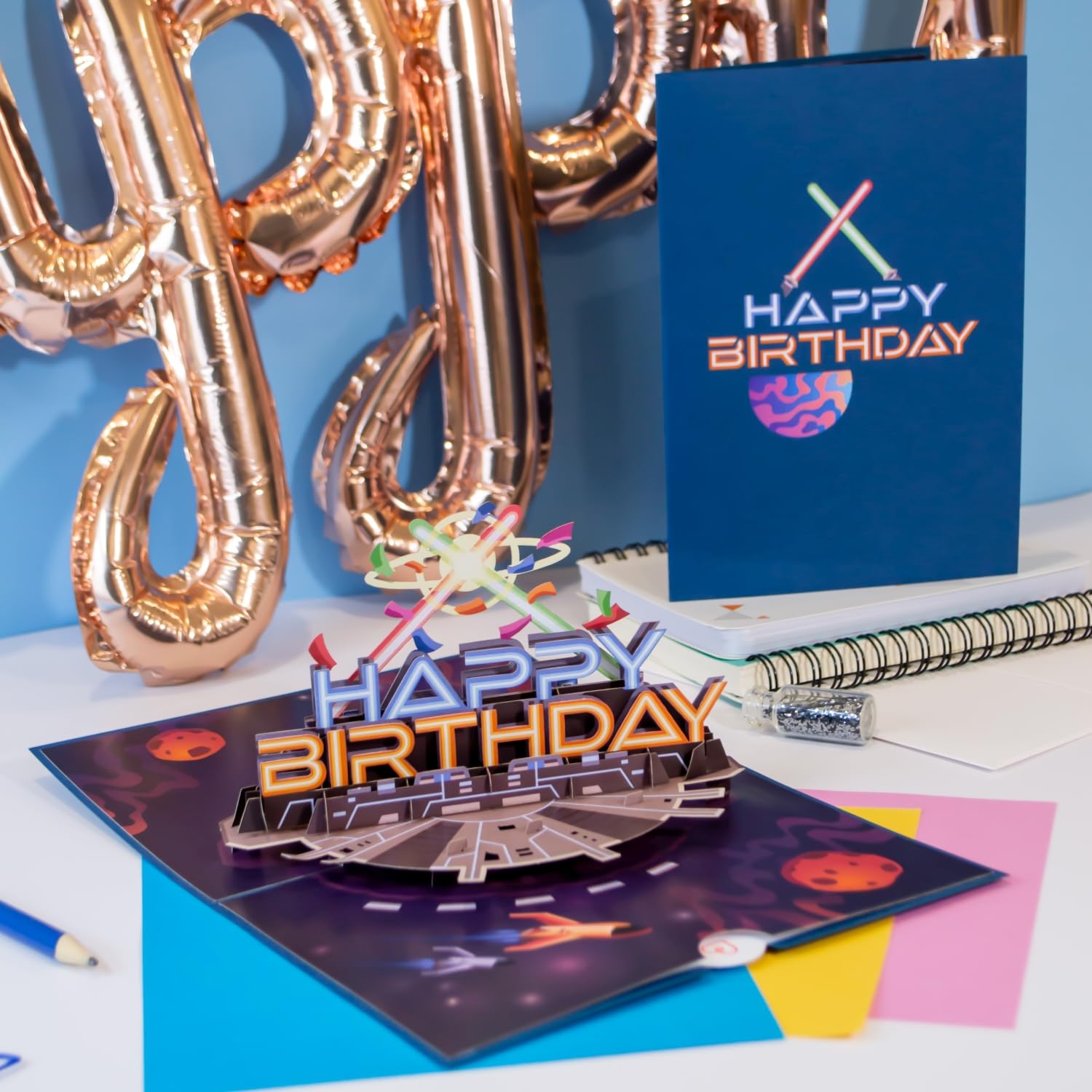 ASVP Shop 3D-pop-upkaart, ruimteraket, verjaardagskaart, handgemaakte wenskaart, cadeau voor jongens, meisjes, kinderfeest, kaart voor zoon, dochter, kleinkind